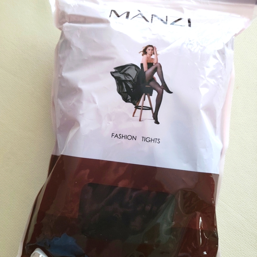 Manzi Black 4XL Opaque Tights NWT